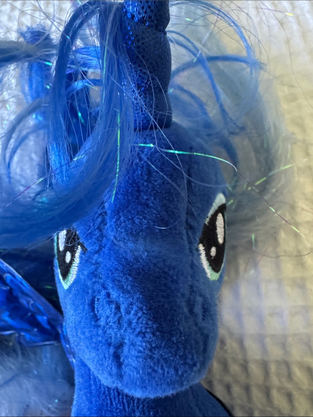 Ty Blue Princess Luna Plush with Shimmering Wings - Picture 7 of 11